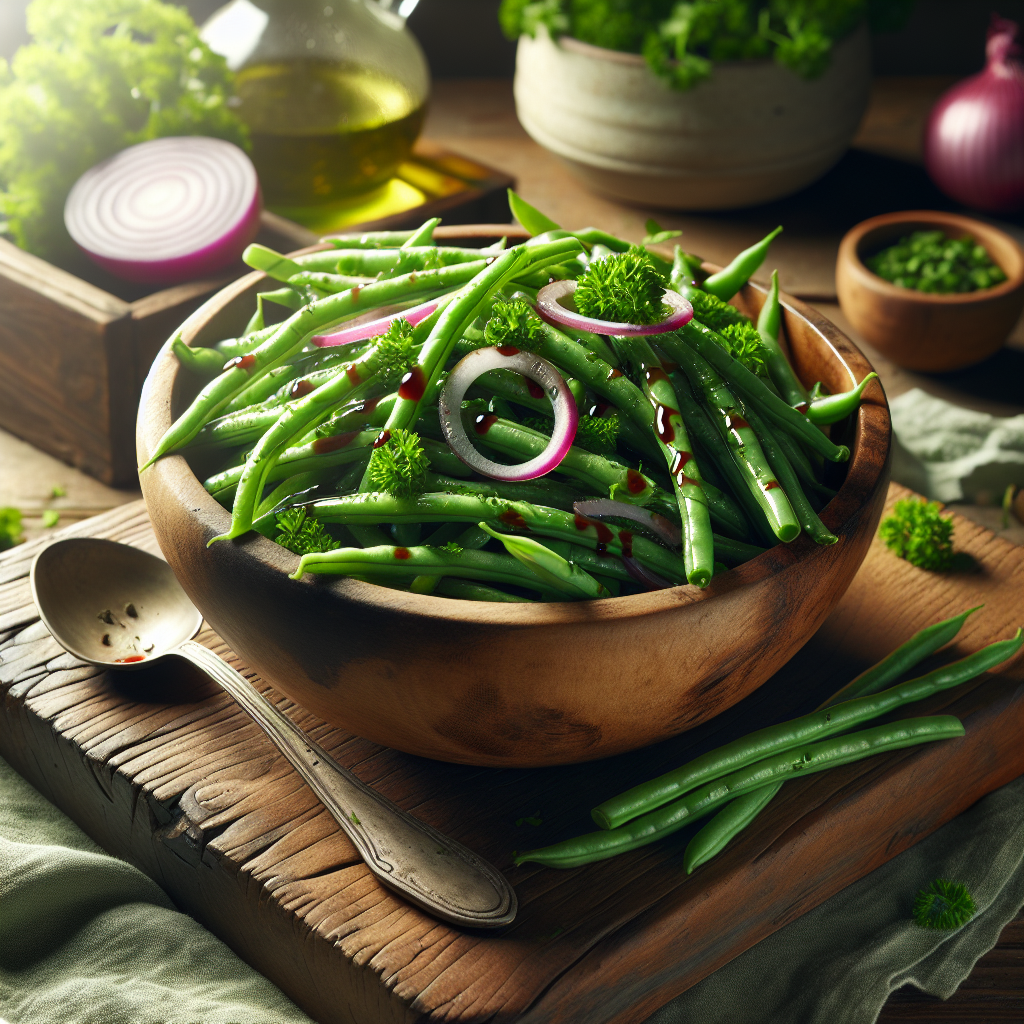 Image de Salade de haricots verts extra-fins au vinaigre balsamique