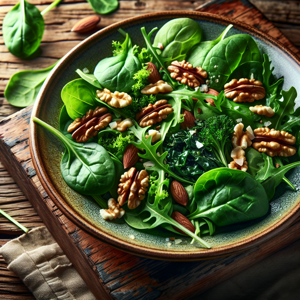 Image de Salade de jeunes pousses et noix