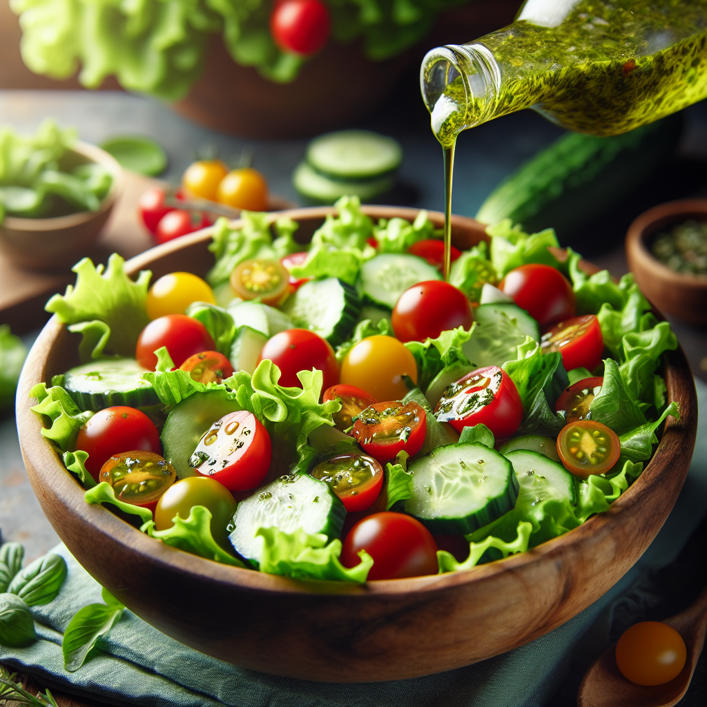 Image de Salade de Laitue Bio avec Vinaigrette Maison