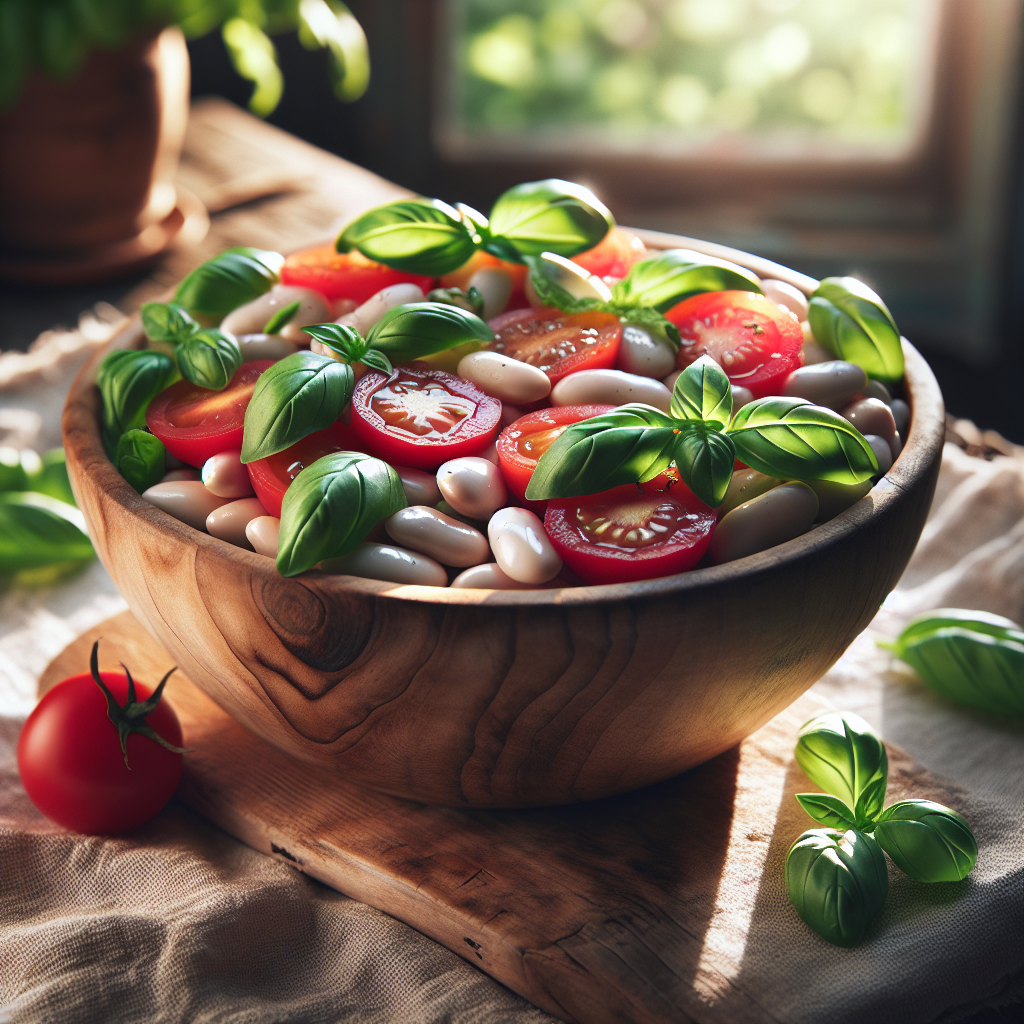 Image de Salade de mogettes de Vendée aux tomates et basilic