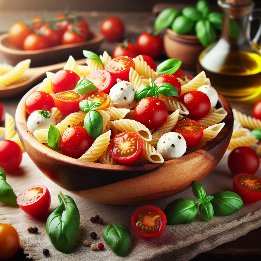 Image de Salade de pâtes aux tomates datterino et mozzarella