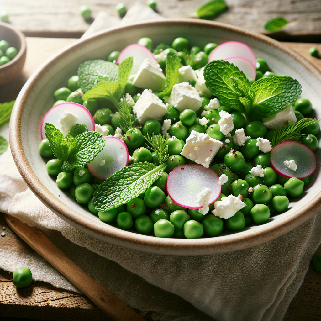 Image de Salade de petits pois bio et feta