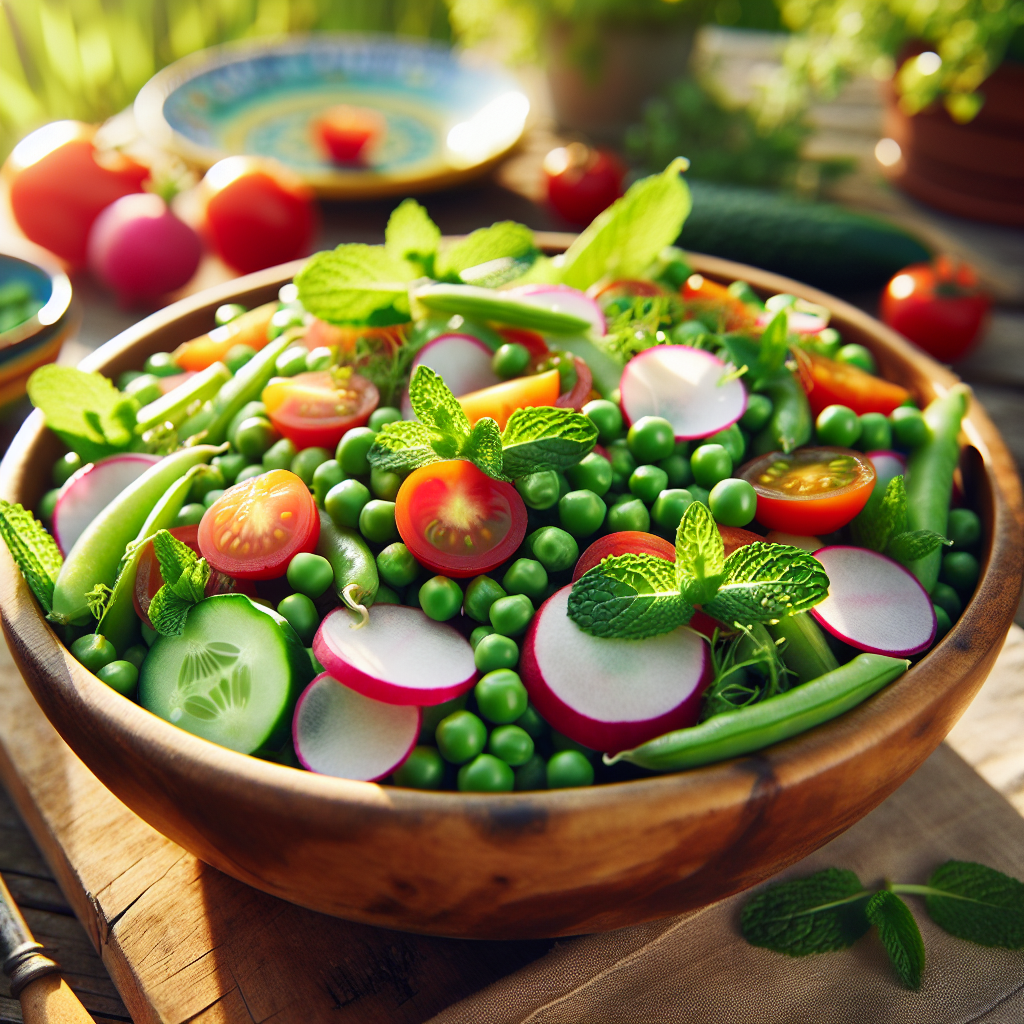 Image de salade de petits pois estivale