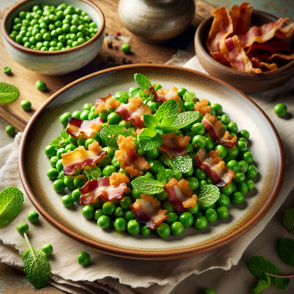 Image de Salade de petits pois et bacon