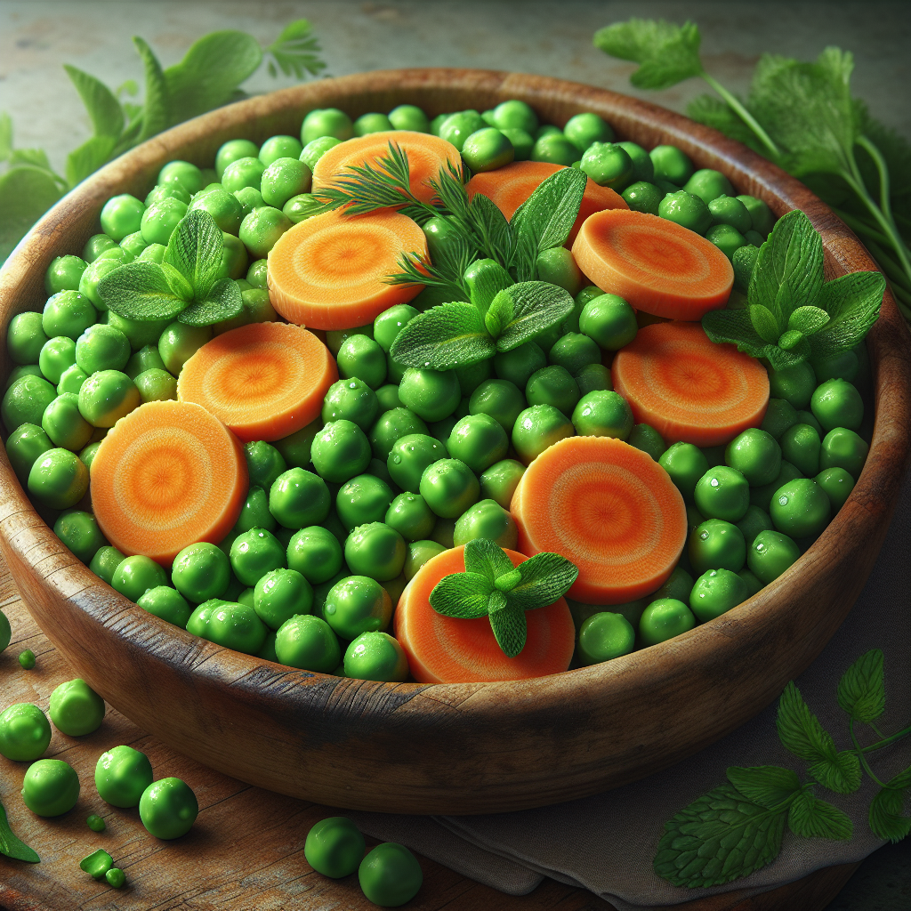 Image de Salade de petits pois et carottes