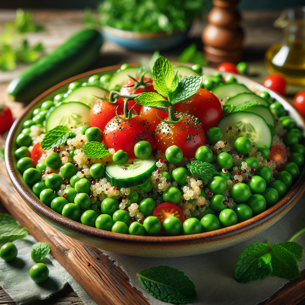 Image de Salade de petits pois et quinoa