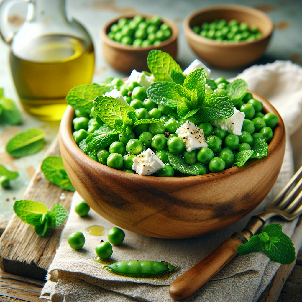 Image de Salade de petits pois, feta et menthe