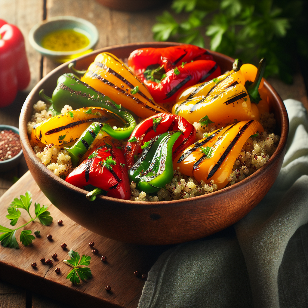 Image de Salade de poivrons grillés à l'huile et quinoa