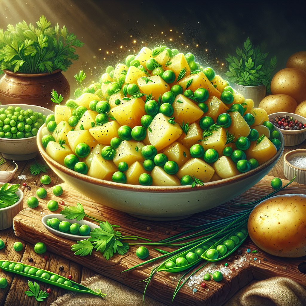 Image de Salade de pommes de terre et petits pois