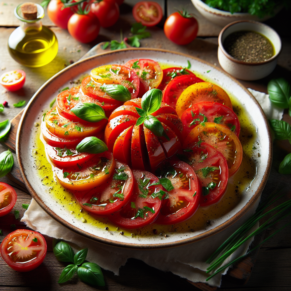 Image de Salade de tomates aux herbes fraîches