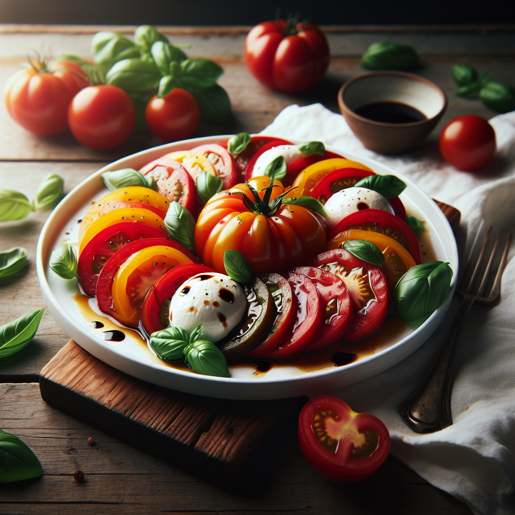 Image de Salade de tomates bio à la mozzarella