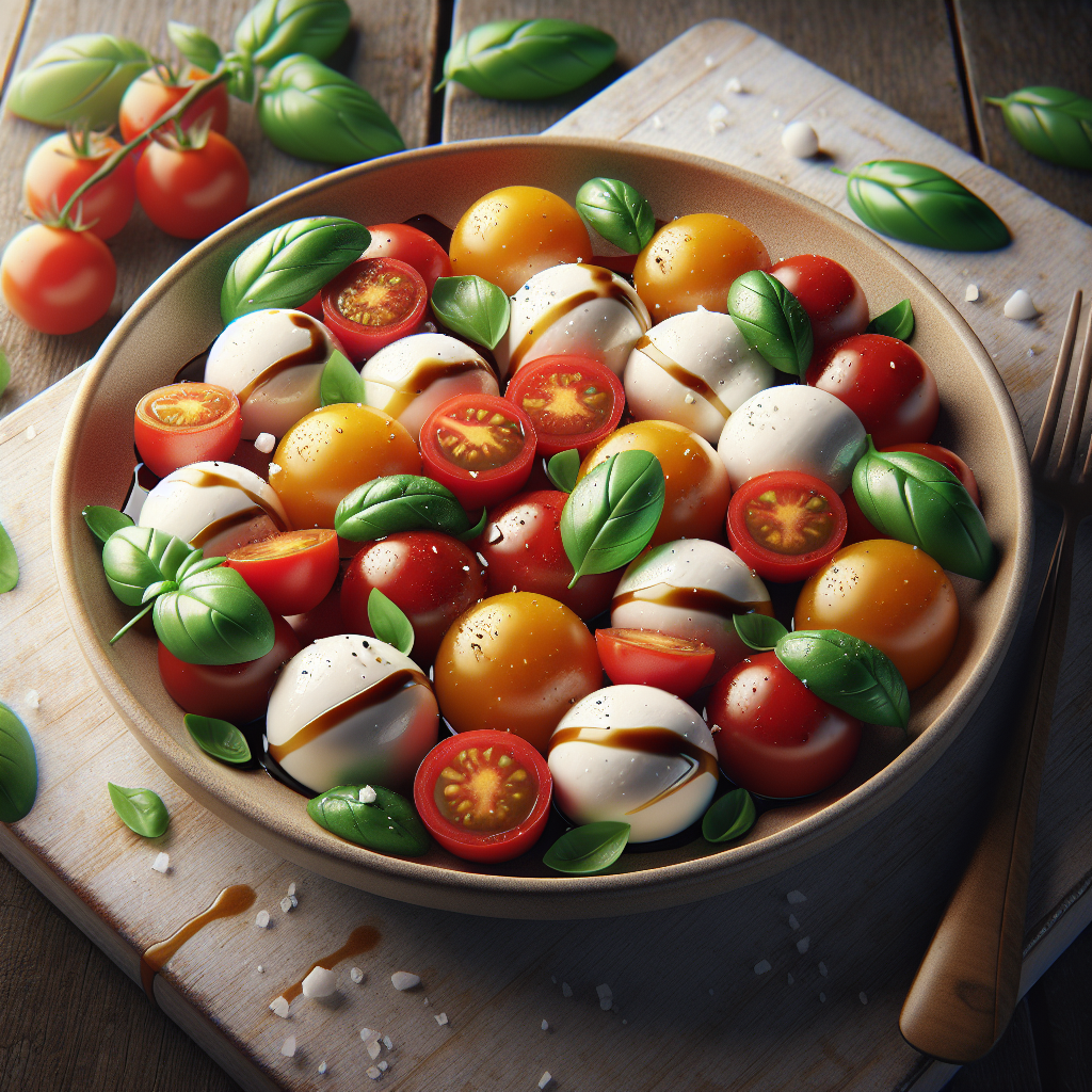 Image de Salade de tomates cerises et mozzarella