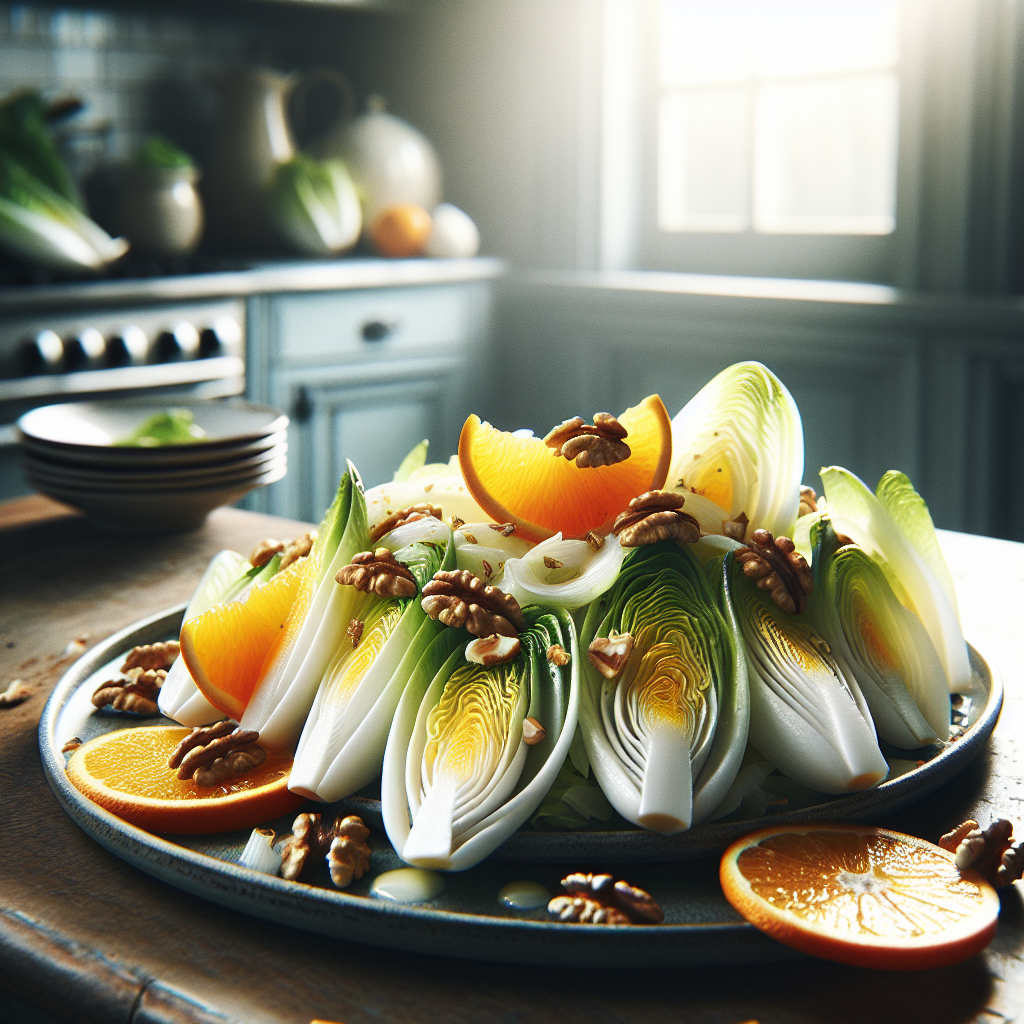 Image de salade d'endives à l'orange et aux noix