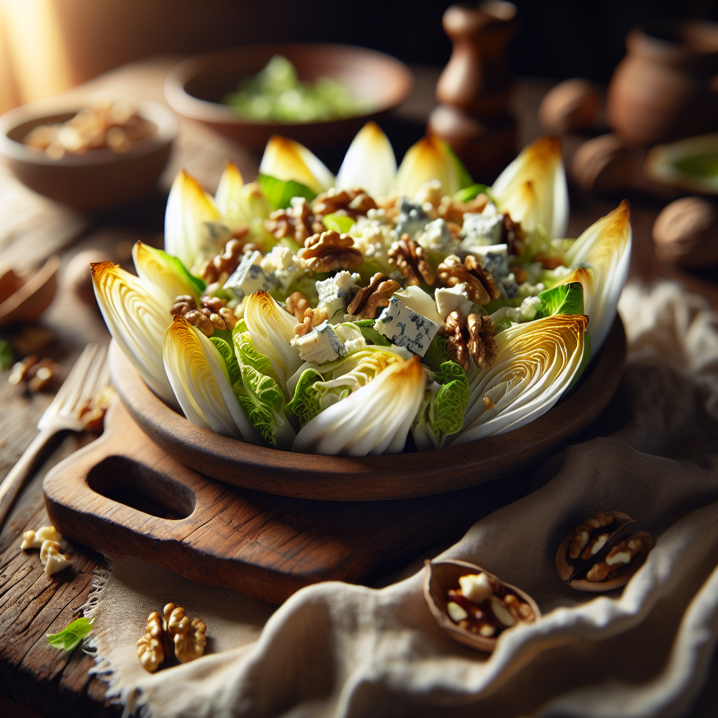 Image de Salade d'endives aux noix et roquefort