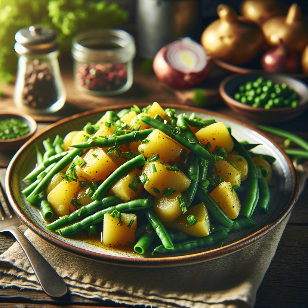 Image de Salade tiède de haricots verts bio et pommes de terre