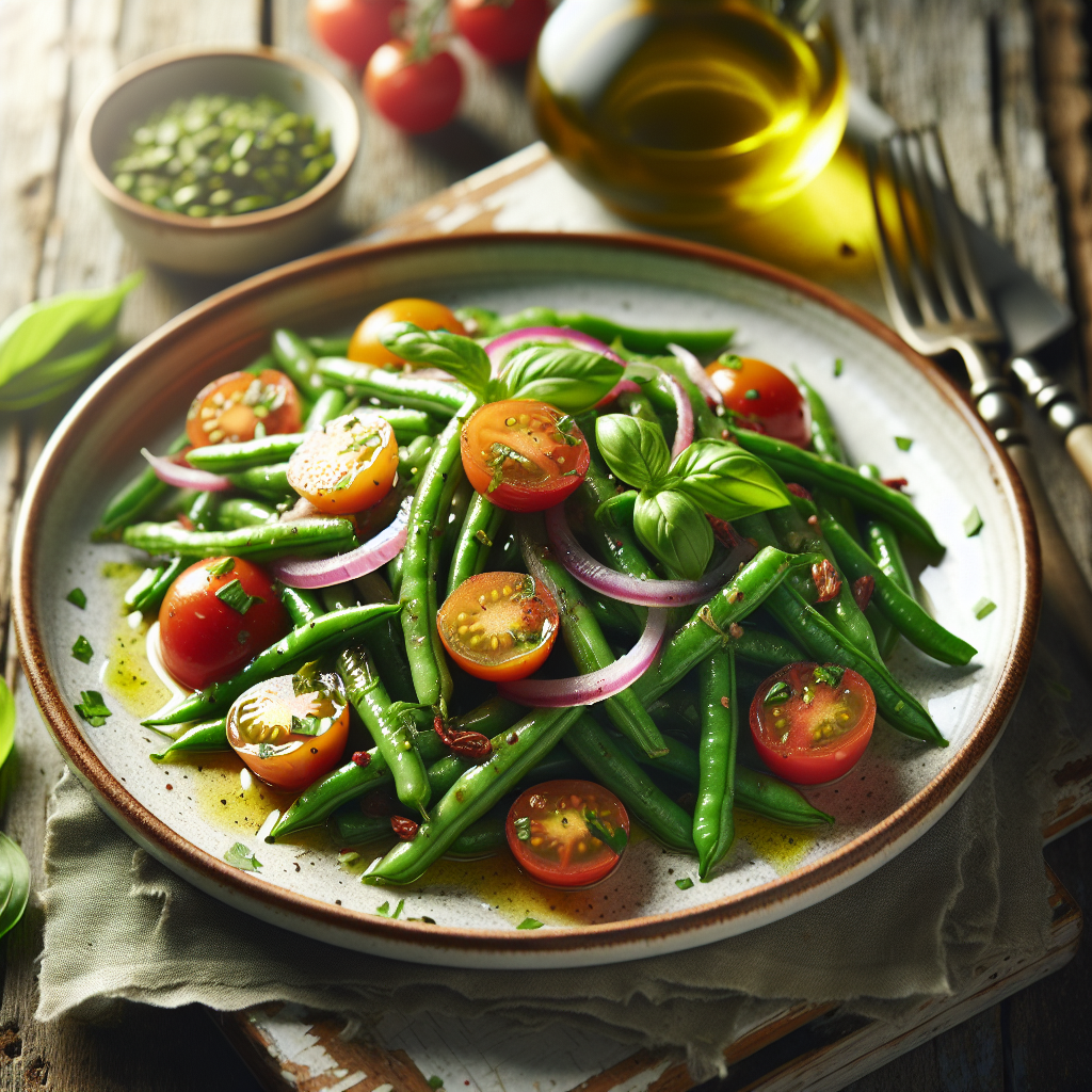 Image de Salade tiède de haricots verts bio