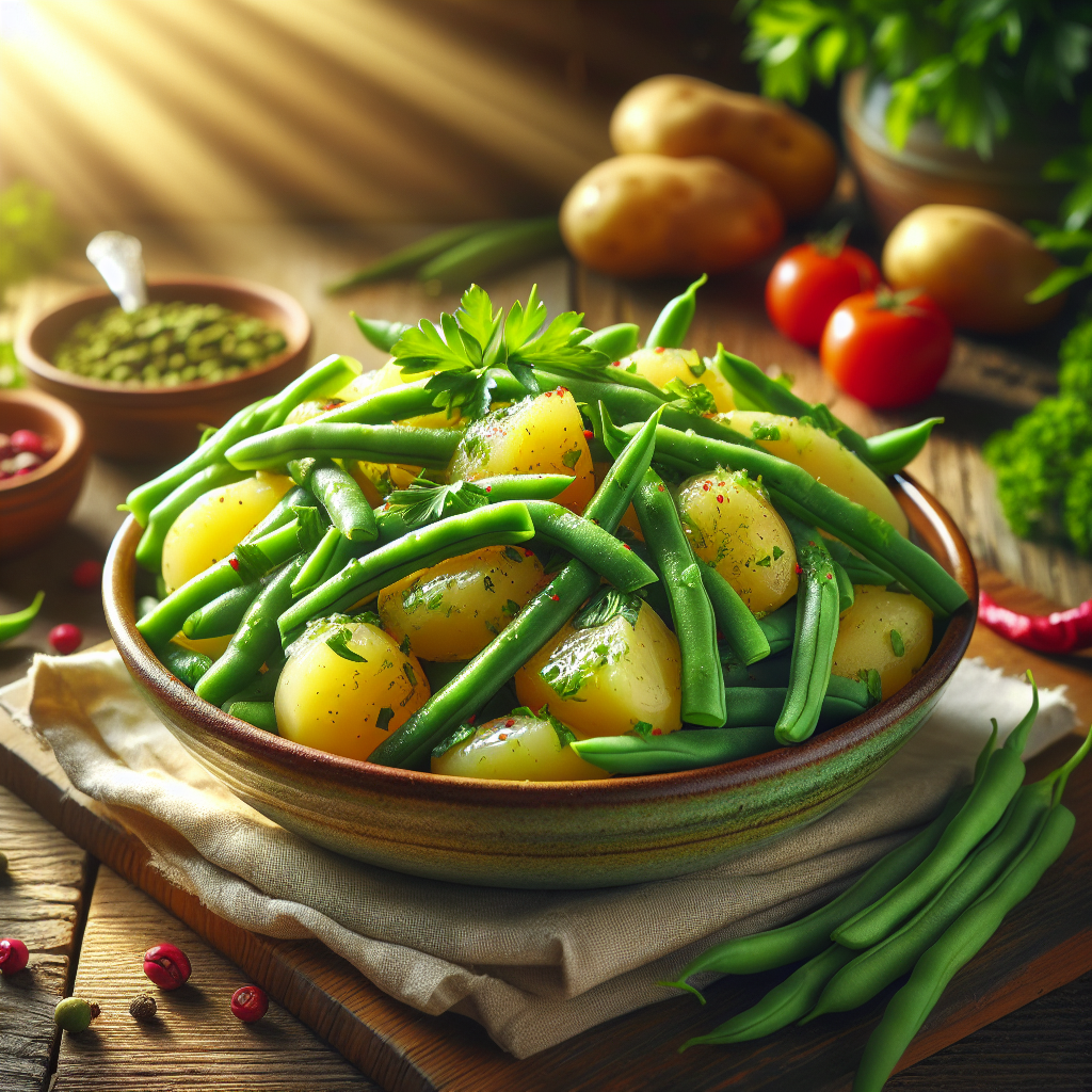 Image de Salade tiède de haricots verts et pommes de terre