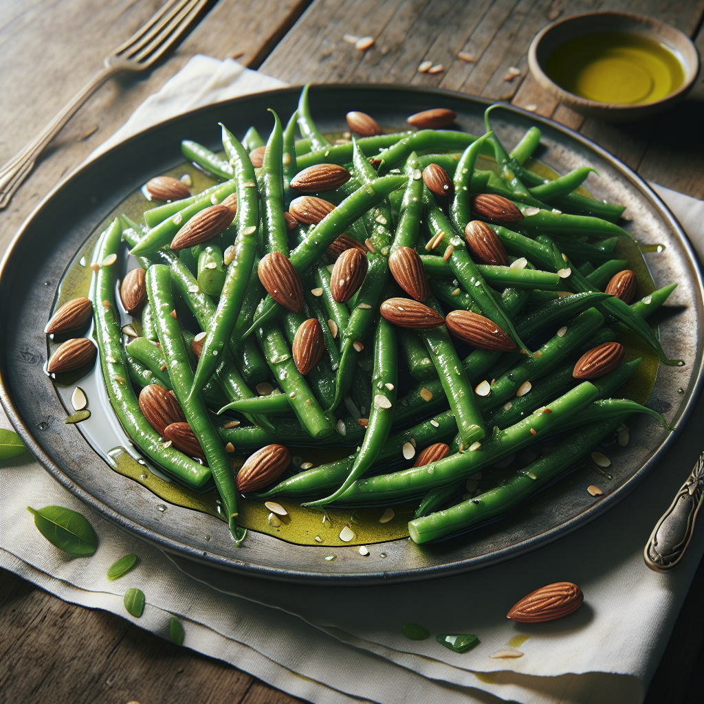 Image de Sauté de haricots verts et amandes