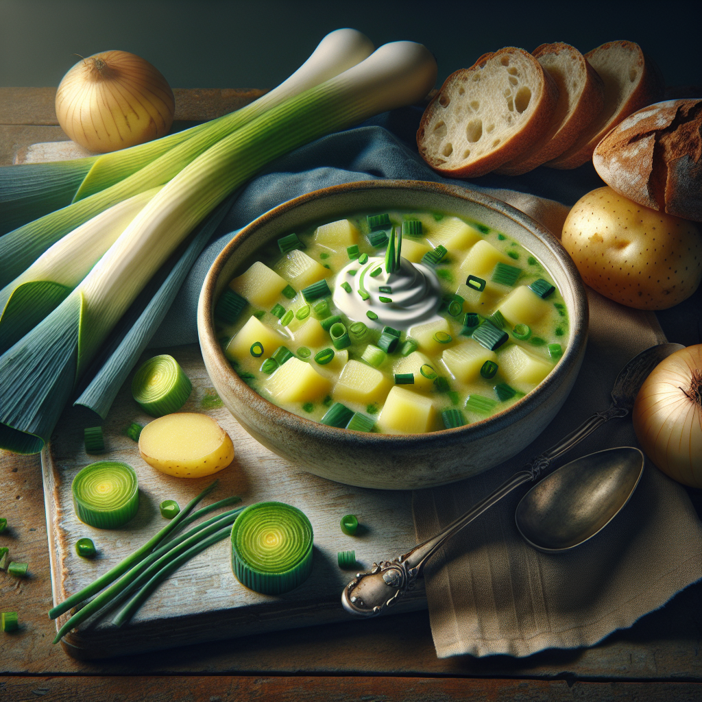 Image de Soupe aux poireaux et pommes de terre