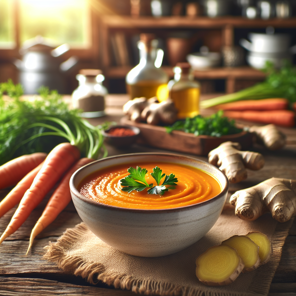 Image de Soupe de carottes bio et gingembre