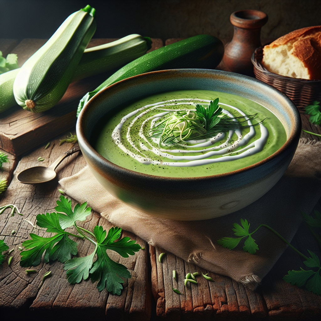 Image de Soupe de courgettes à la crème