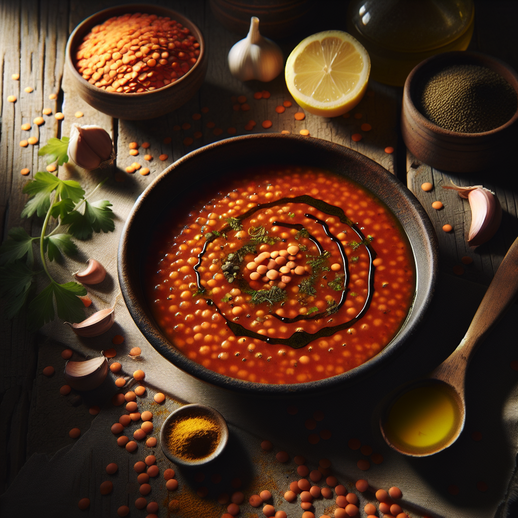 Image de Soupe de lentilles rouges épicée