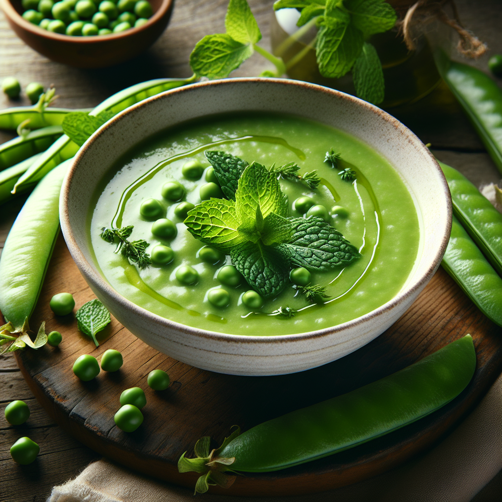 Image de Soupe de petits pois à la menthe