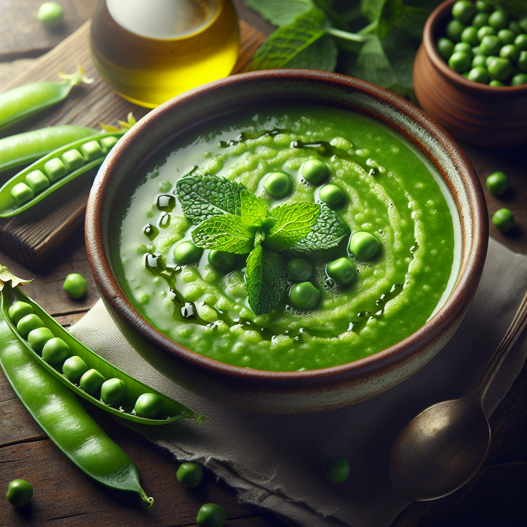 Image de Soupe de petits pois bio