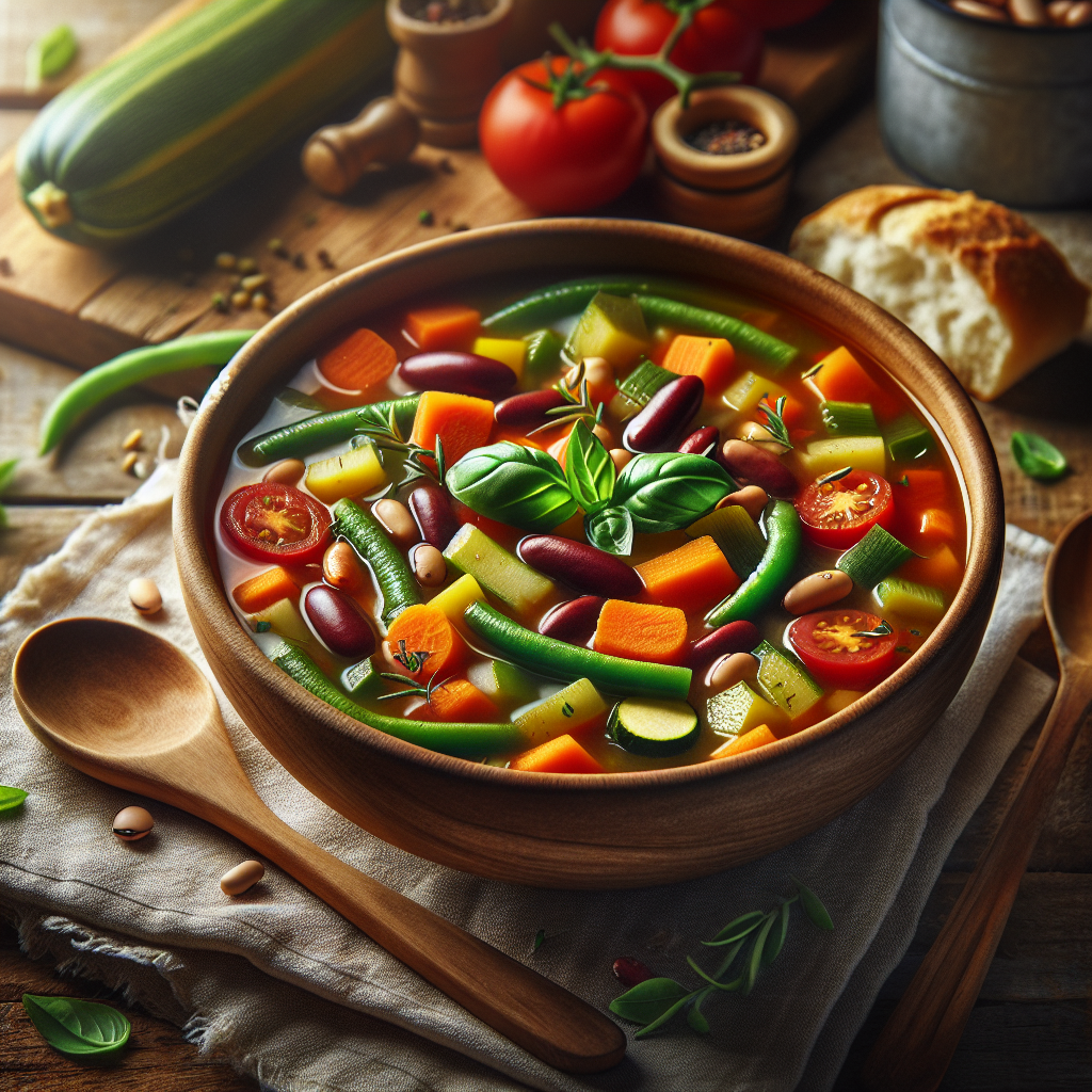 Image de Soupe minestrone aux légumes bio