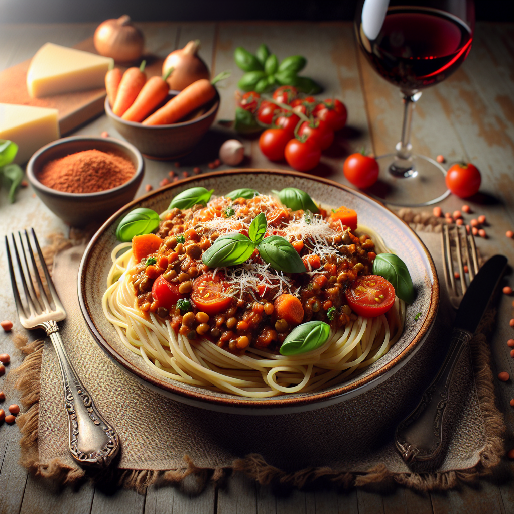 Image de Spaghetti à la bolognaise végétarienne