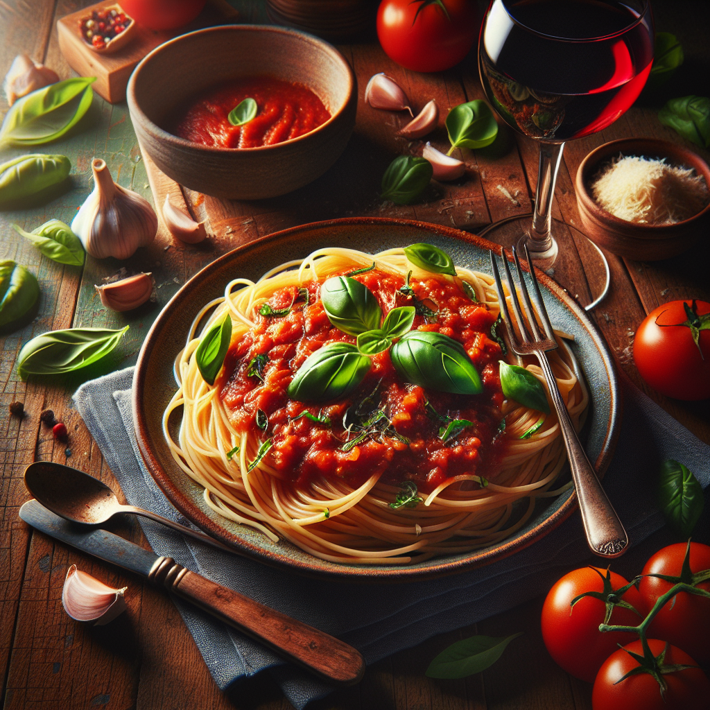 Image de Spaghetti à la sauce tomate cuisinée