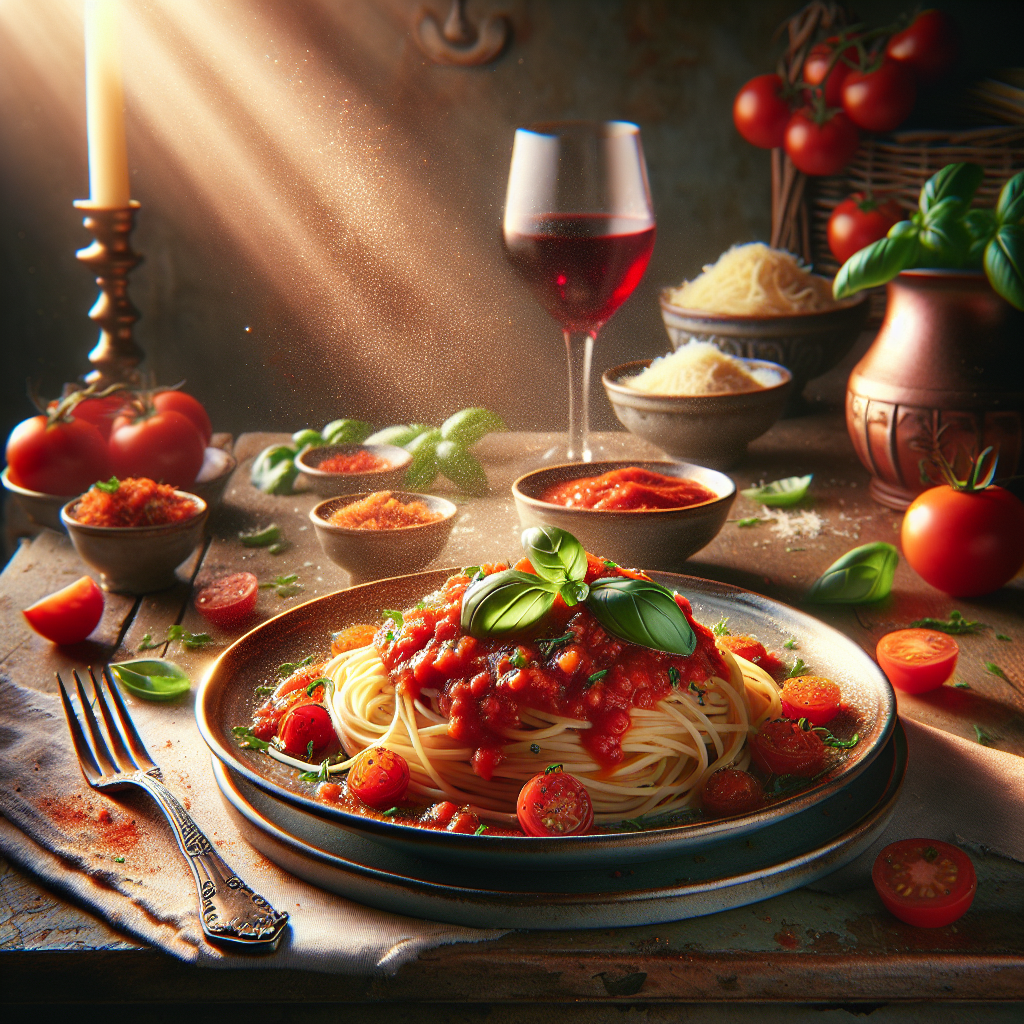 Image de Spaghetti à la sauce tomate trituree