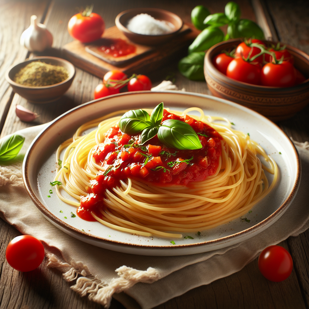 Image de Spaghetti au coulis de tomates bio