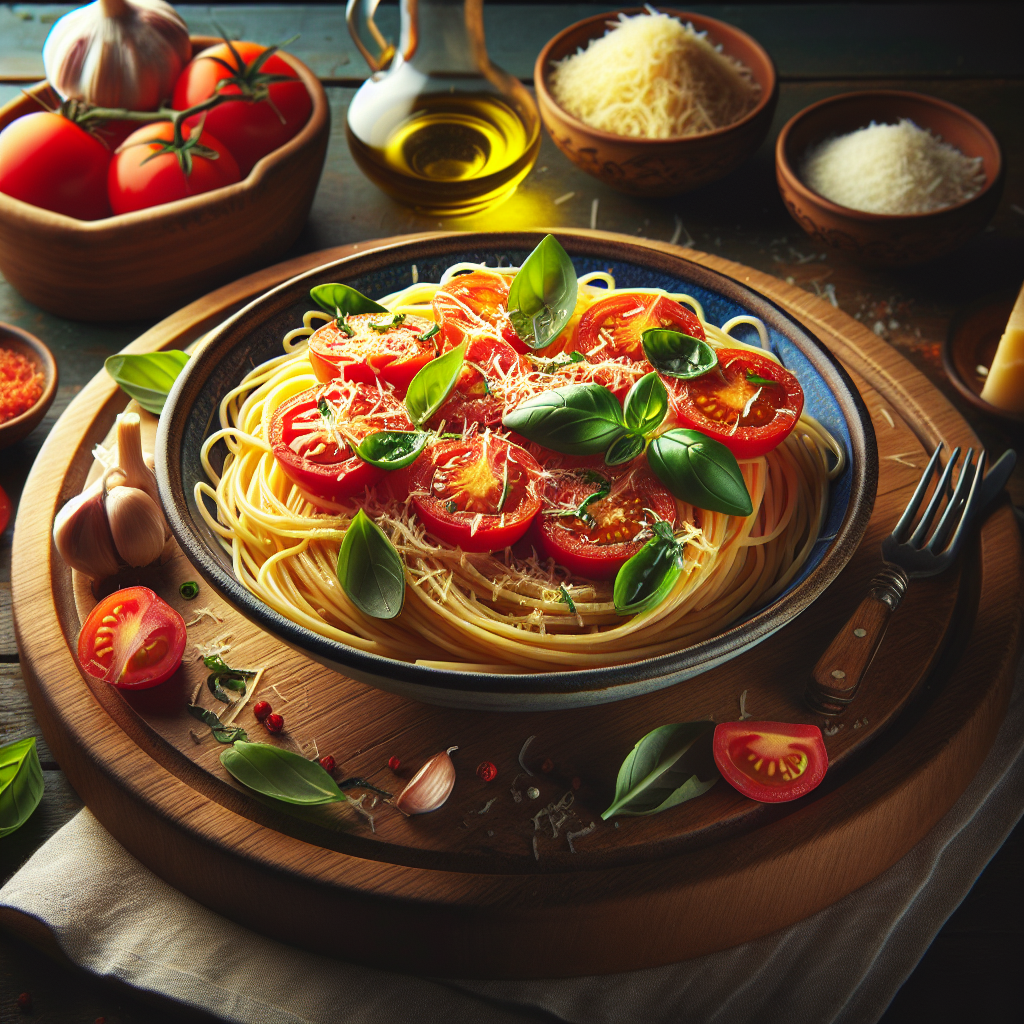 Image de Spaghetti aux tomates pelées