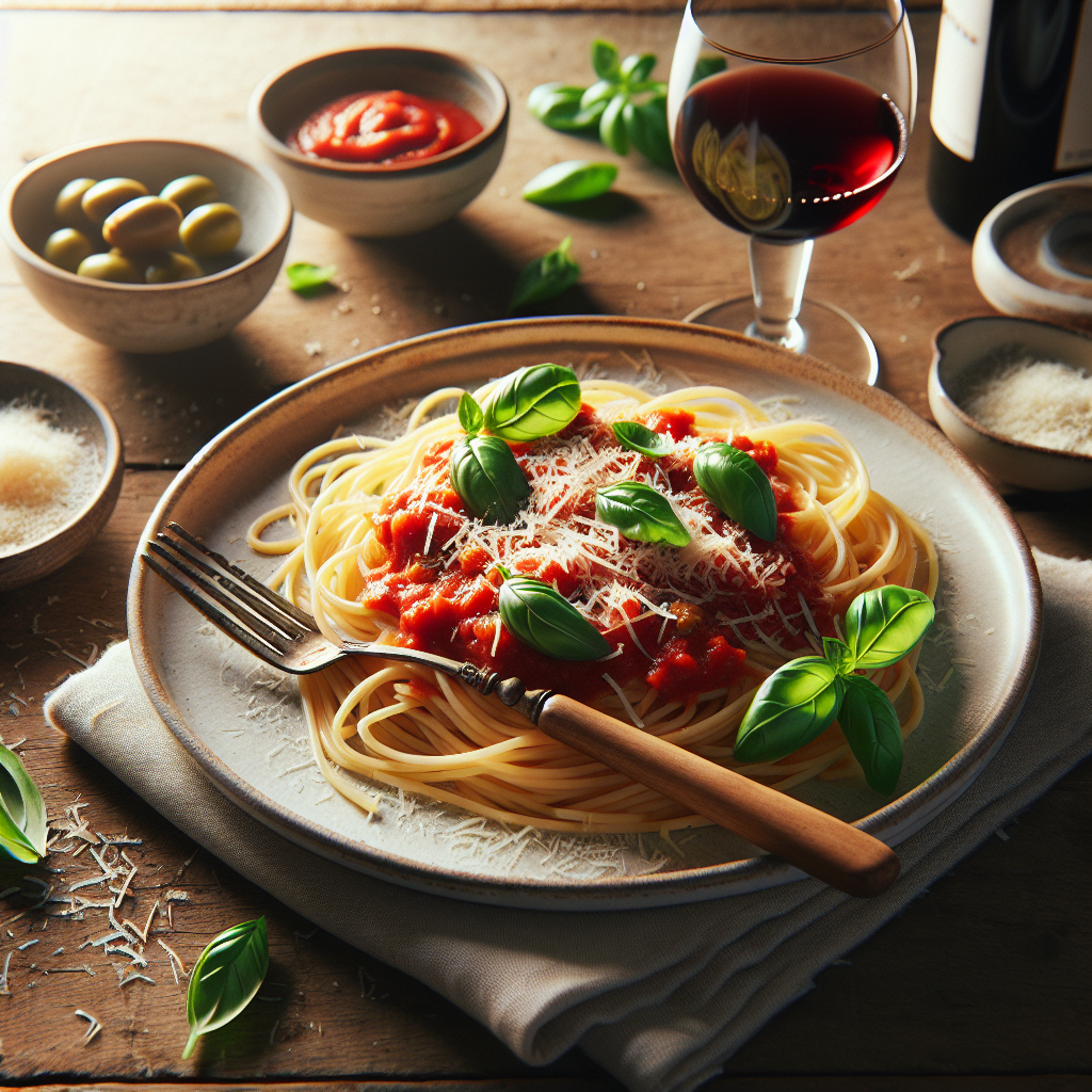 Image de Spaghettis à la sauce tomate maison