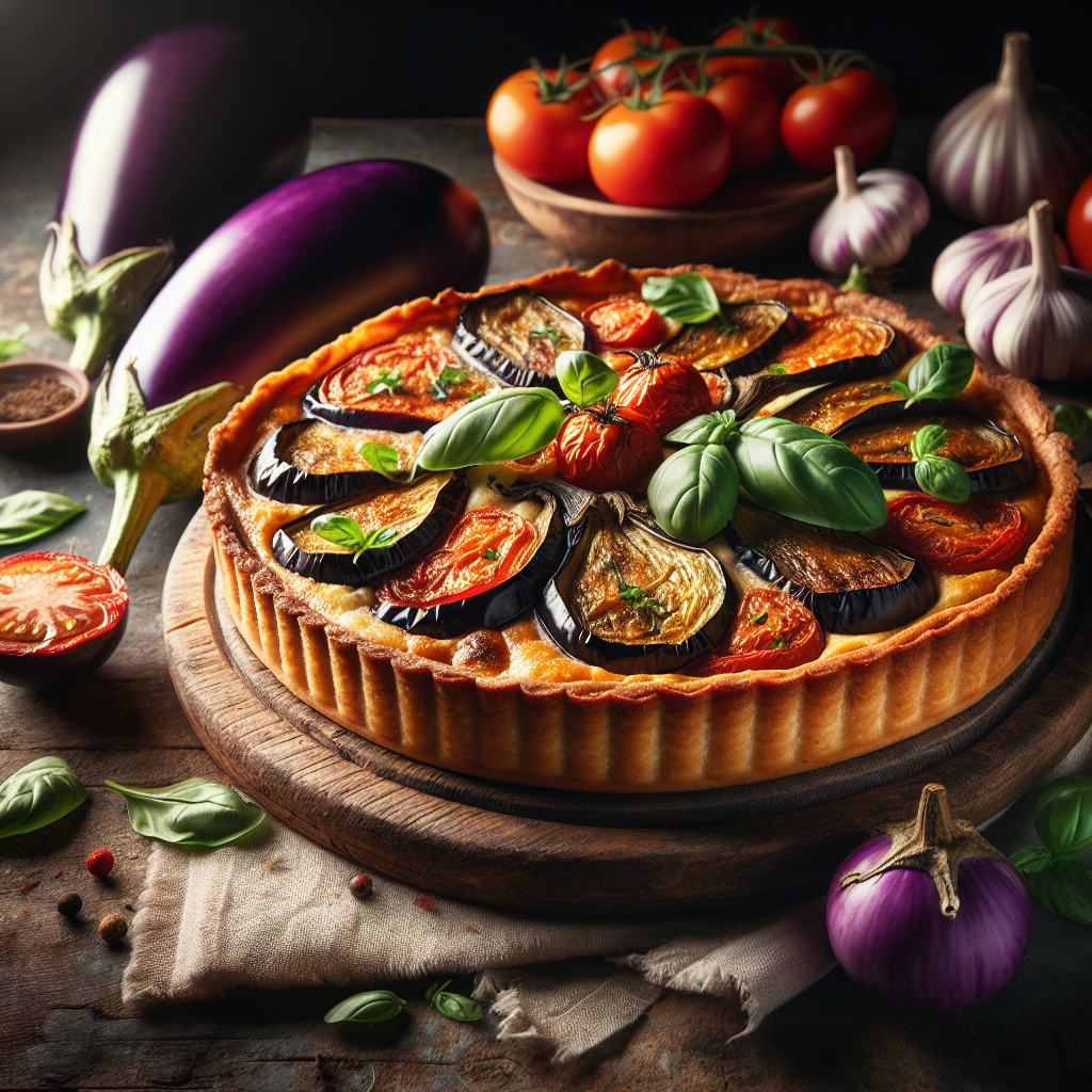 Image de Tarte à la riste d'aubergines