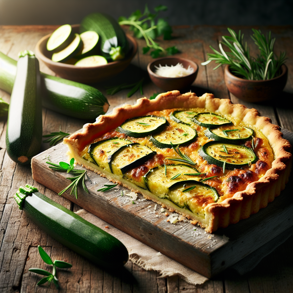 Image de Tarte aux courgettes et parmesan