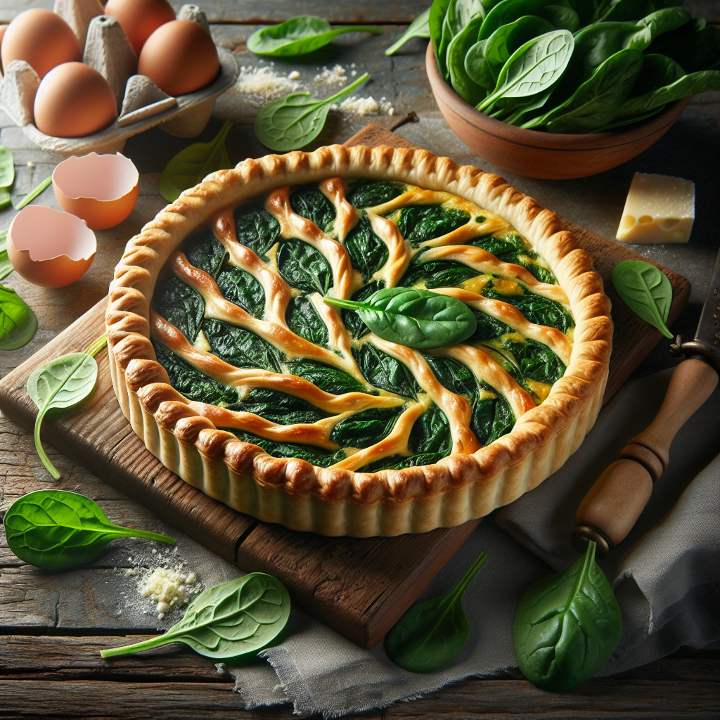 Image de Tarte aux épinards en branches