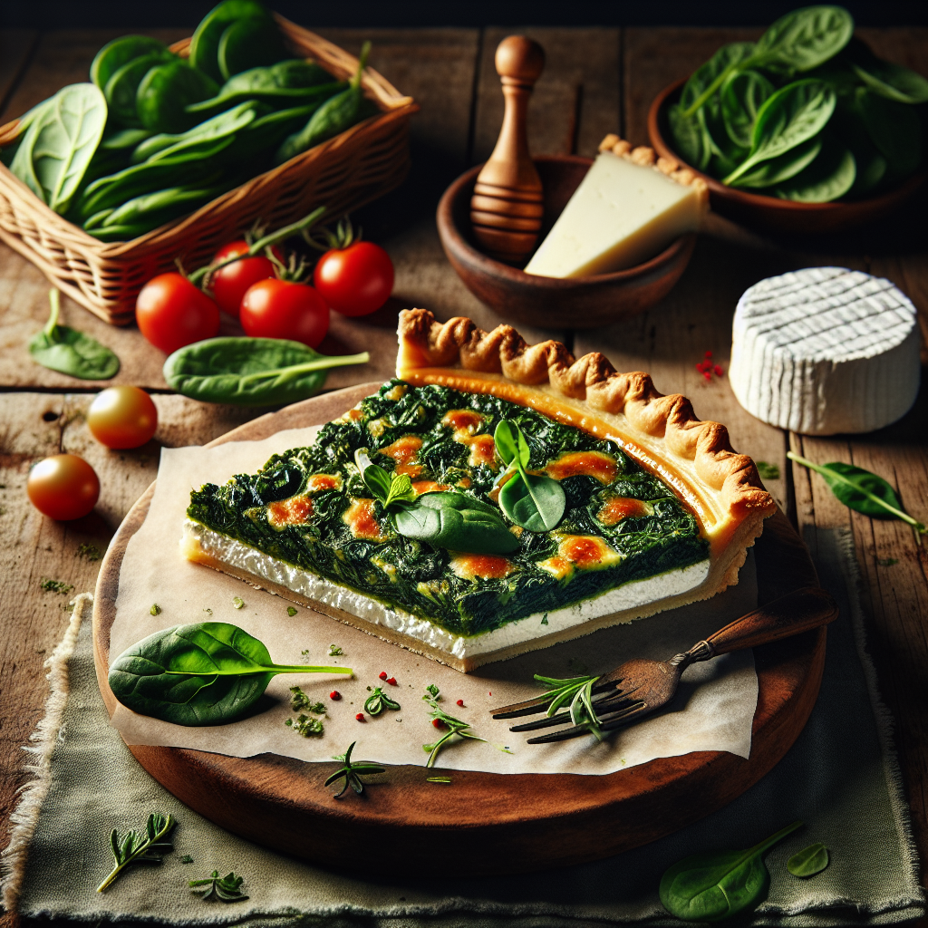 Image de Tarte aux épinards et chèvre frais