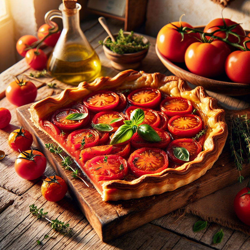 Image de Tarte provençale à la chair de tomates de Provence