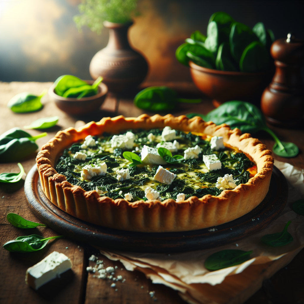 Image de Tarte salée aux épinards et feta