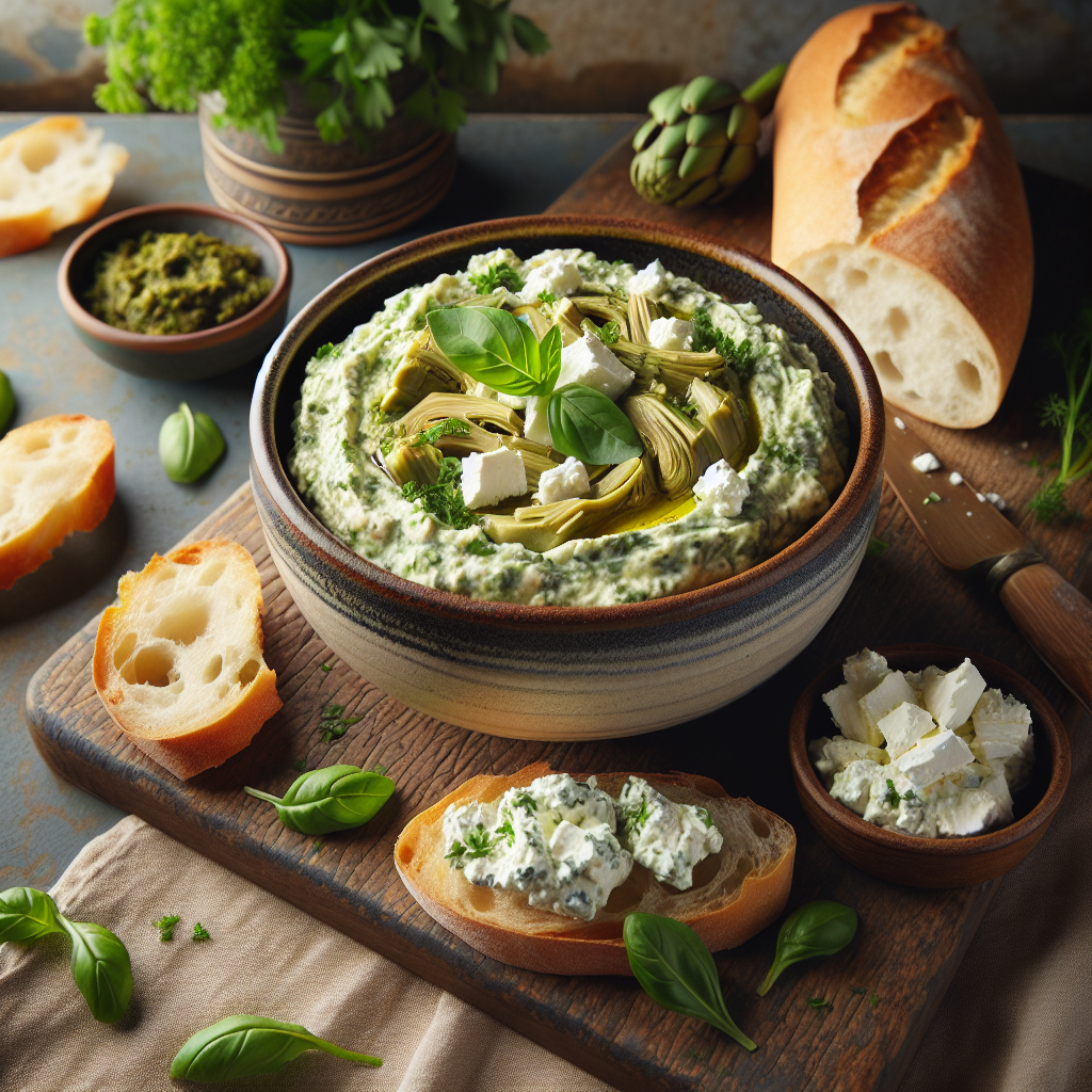 Image de Tartinade d'artichauts et feta