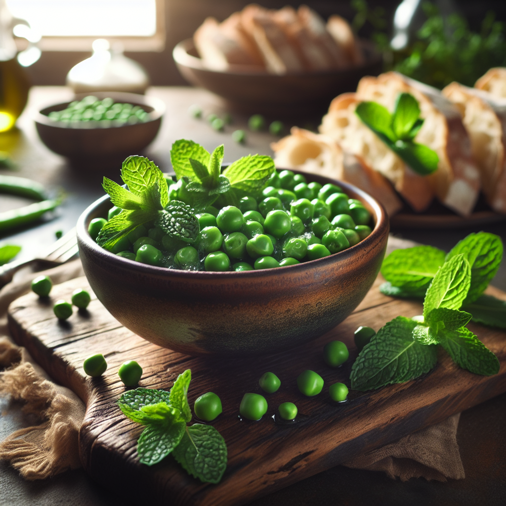 Image de Tartinade de petits pois à la menthe