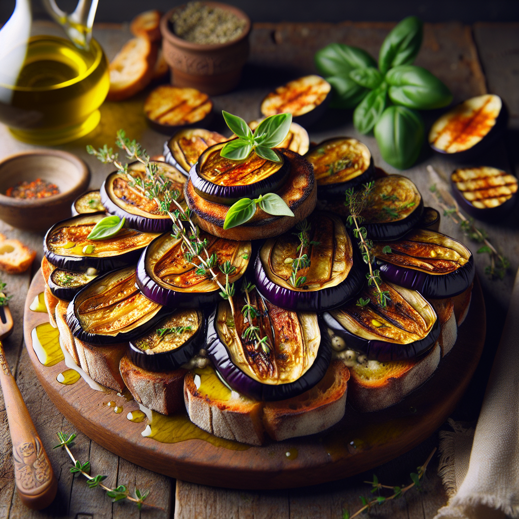 Image de Tartines d'aubergines à la provençale