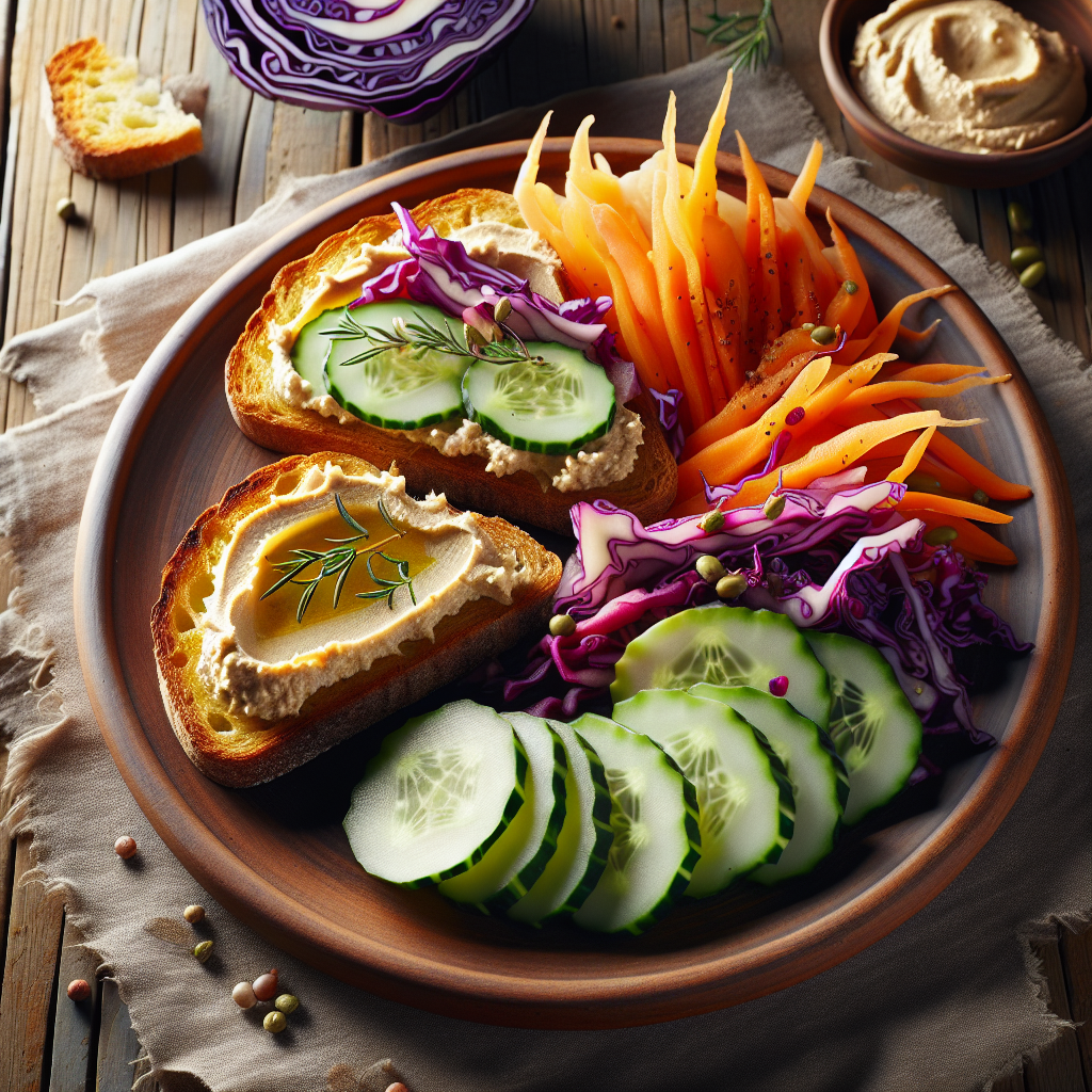 Image de Toasts aux légumes lacto-fermentés