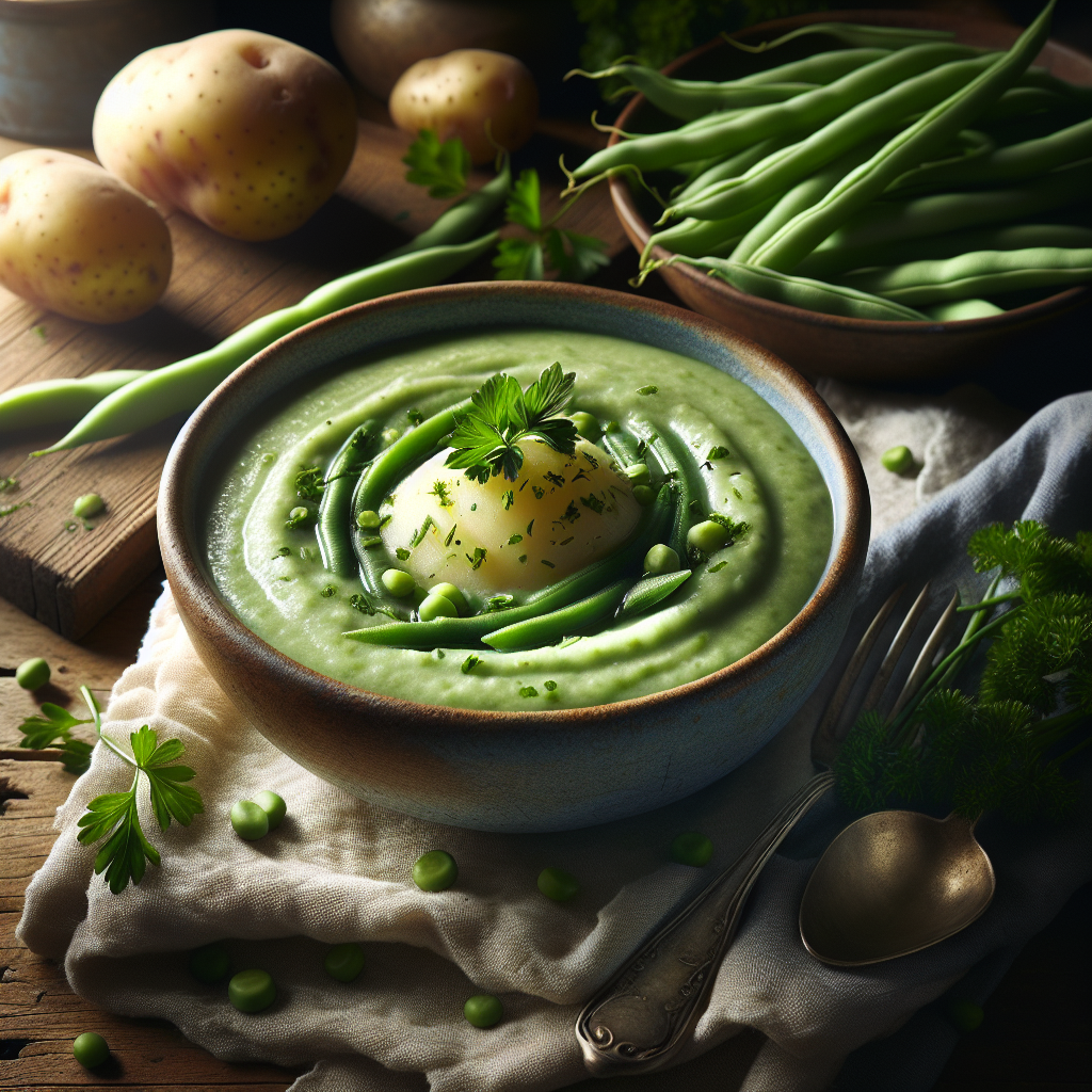 Image de Velouté de haricots verts bio et pommes de terre